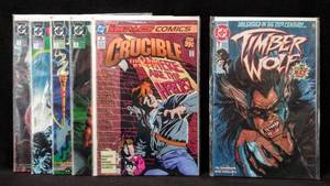 lot 134 image: 6 Vintage DC Comics  #1 Timber Wolf & More  Bagged & Boarded
