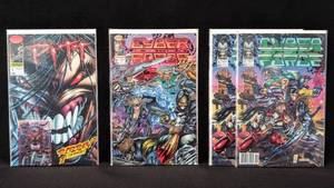 lot 136 image: 4 Vintage Image Comic Books  (2) Cyber Force #1 & #2 and PITT Rippin 1st Issue