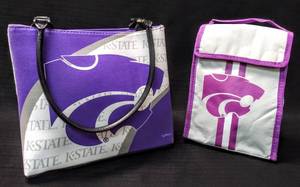 lot 10008 image: K-State Wildcats Purse & Insulated Lunch Bag