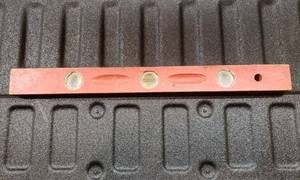 lot 3194 image: Red Vintage Wood Level