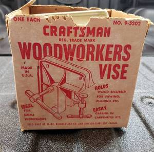 lot 3198 image: Vintage Craftsman Woodworkers Vise