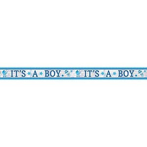 lot 49737 image: Celebrate Baby Boy Shower Party It��s a Boy foil Banner Decoration, Blue