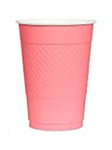 lot 49738 image: Candy Pink Plastic Cups, 16 oz. 200 total