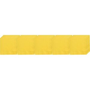 lot 49740 image: Amscan Disposable 3-Ply Dinner Party Napkins (20 Piece), Yellow, 8.13 x 8