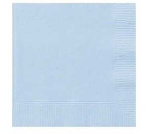 lot 49741 image: 20 Baby Blue 8in Paper Wedding Party Tableware 3ply Dinner Napkins