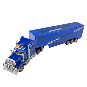 lot 49772 image: BlueBlockFactory Blue Remote Control Big Rig Transport Truck (TOYCAR134)  Quill