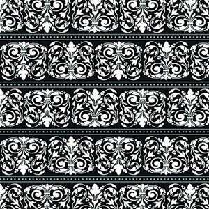 lot 49780 image: Sophisticated Formal Affair Gift Wrap with Hang Tab A Damask Design That Works for Any Occasion, 5 x 30, WhiteBlack