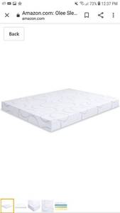 lot 49793 image: Olee Sleep 7 inch Memory Foam Mattress��Twin Size