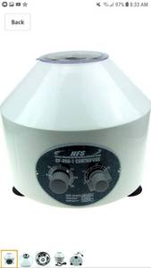 lot 49835 image: HFS Electric Centrifuge (Timer 0-30min) 0-4000 RPM Cap20ml X 6 Tube (800-1) 110v No for Medical Use