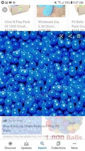 lot 49840 image: Kiddy Up Crush Resistant Play Pit Balls 1000count Blue