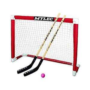 lot 49841 image: Mylec RedWhite Plastic Deluxe Hockey Goal Set