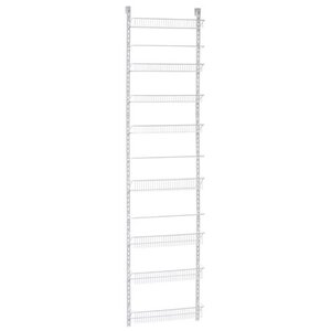 lot 49842 image: ClosetMaid 8-Tier Over-the-Door Adjustable Wire Rack White