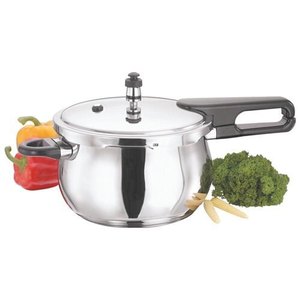 lot 49843 image: Vinod V-2.5L Splendid Plus Handi Stainless Steel Pressure Cooker, 2.5-Liter