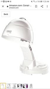 lot 49874 image: Conair Pro Style Bonnet Hair Dryer, White 6-foot Cord 1875 Watt Model - Hh320rx