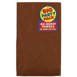 lot 49876 image: Brown, Big Party Pack, 2-Ply Guest Towels, 40 Per Pack