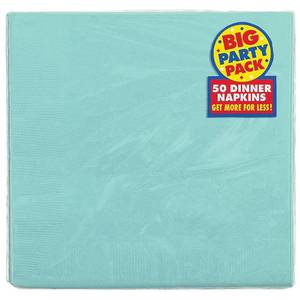 lot 49880 image: Robins Egg Blue, Big Party Pack, 2-Ply Dinner Napkins, 50 Per Pack