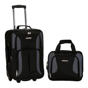 lot 49902 image: Rockland Luggage Rio SoftSide 2-Piece Carry-On Luggage Set