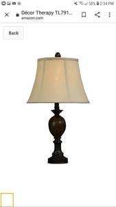 lot 49903 image: D�cor Therapy TL7910 25 Huntington Table Lamp, Bronze Finish