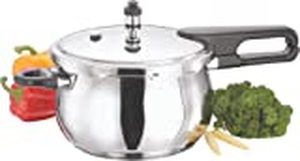lot 49907 image: Vinod V-2.5L Splendid Plus Handi Stainless Steel Pressure Cooker, 2.5-Liter