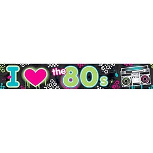 lot 49933 image: Animal Print Totally 80s Metallic Banner (1ct)