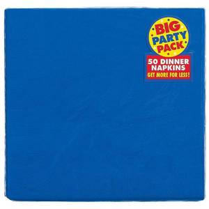 lot 49936 image: Themed Party Bright Royal Blue Big Party Pack 2-ply Dinner Napkins 40cm 5