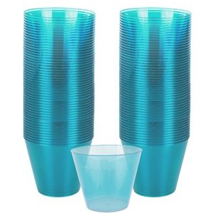 lot 49946 image: Carribean Blue, Big Party Pack, Plastic Cups 9 oz., 72 Per Pack