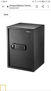 lot 49952 image: AmazonBasics Home Keypad Safe - 1.8 Cubic Feet, 13.8 x 13 x 19.7 Inches, Black - 50SAM