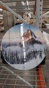 lot 51505 image: Circle Wall Art Mountain View