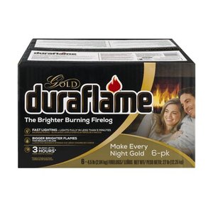 lot 51509 image: duraflame Gold Ultra Premium 4.5lb 3-hr Firelog 6 pack case