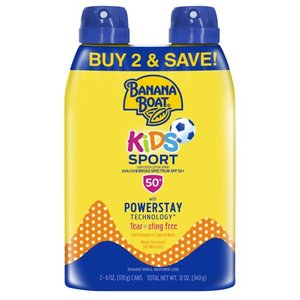 lot 51544 image: Banana Boat Kids Sport Sunscreen Spray Twinpack - Spf 50 - 12oz