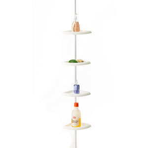 lot 51591 image: Zenith Shower Caddy 97 in. H x 7.1 in. W x 10.5 in. L White Plastic