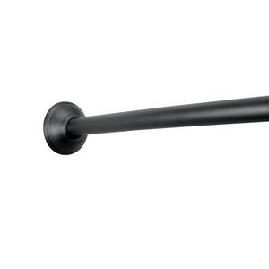 lot 51623 image: InterDesign Curved Shower Curtain Rod, Matte Black
