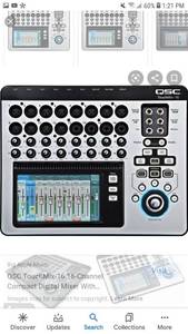 lot 51629 image: QSC TouchMix-16 Compact Digital Mixer with Bag