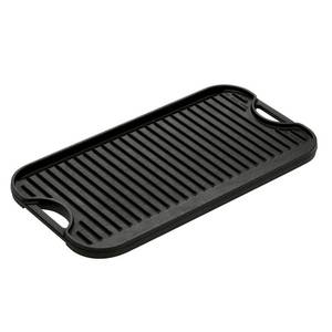 lot 51640 image: Lodge Pre-Seasoned Cast Iron Reversible GrillGriddle 20x10.5 LPGI3