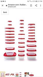 lot 51650 image: Rubbermaid Easy Find Vented Lids Food Storage Containers, Set Of 30 60 Piece