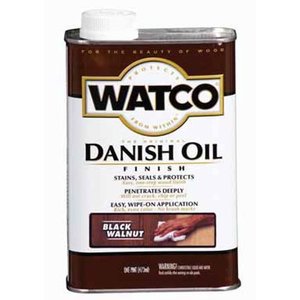 lot 51668 image: Watco 65351 Topcoat Danish Oil, 1 pt, 577 - 689 sq-ftgal, Black Walnut, Solvent Like