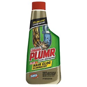lot 51678 image: Liquid-Plumr Pro-Strength Clog Remover Hair Clog Eliminator 16 oz