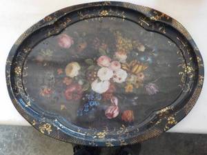 lot 6240 image: metal serving tray The Sherwood Studio made in England
