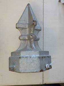 lot 6242 image: cast iron post cap 8 tall x 4 wide