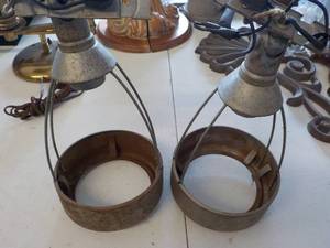 lot 6247 image: pair of swiveling light fixtures 12 tall x 5 wide