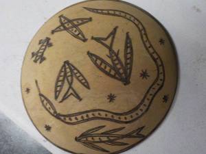 lot 6277 image: African hand carved decorative plate 8