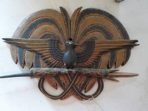 lot 6289 image: Bird carving Phenix Rising 16 x 11