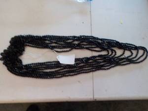lot 6290 image: Black rose necklace