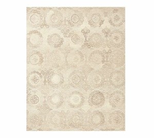 lot 46953 image: Kendyl Tufted Wool Rug - Khaki 9x12