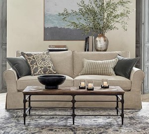 lot 46955 image: PB Comfort Roll Arm Slipcovered Sofa