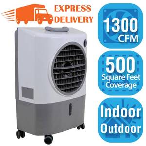 lot 1383 image: Hessaire MC18M IndoorOutdoor Portable 500 Sq Ft Evaporative Swamp Air Cooler
