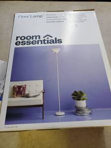 lot 1469 image: Room Essentials Torch Floor Lamp- White