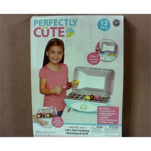 lot 1475 image: Perfectly Cute Lets Get Cooking Reversible Stovetop and Grill with Realistic Sounds