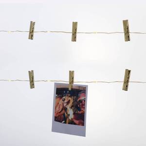 lot 1477 image: LED Fairy Lights Photo Clips Gold - Room Essentials