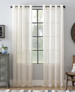 lot 1486 image: Archaeo Textured Linen Blend 52 x 63 Curtain
